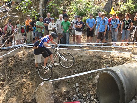 Example of a competition rider on a professional course setup