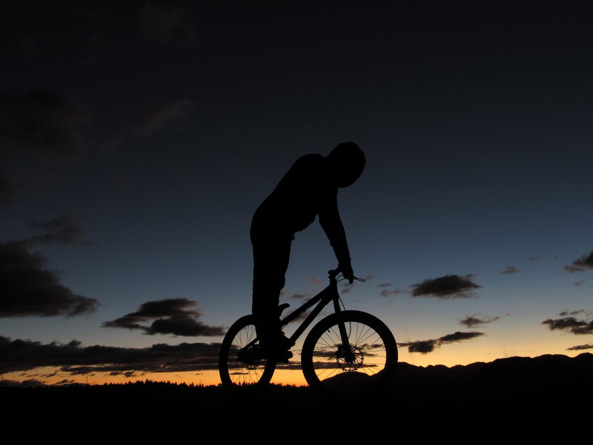 Sunset riding, dark image